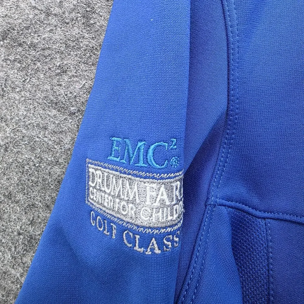 Nike Sweatshirt Mens L Blue Pullover 1/4 Zip Pockets Therma-Fit Golf Embroidered